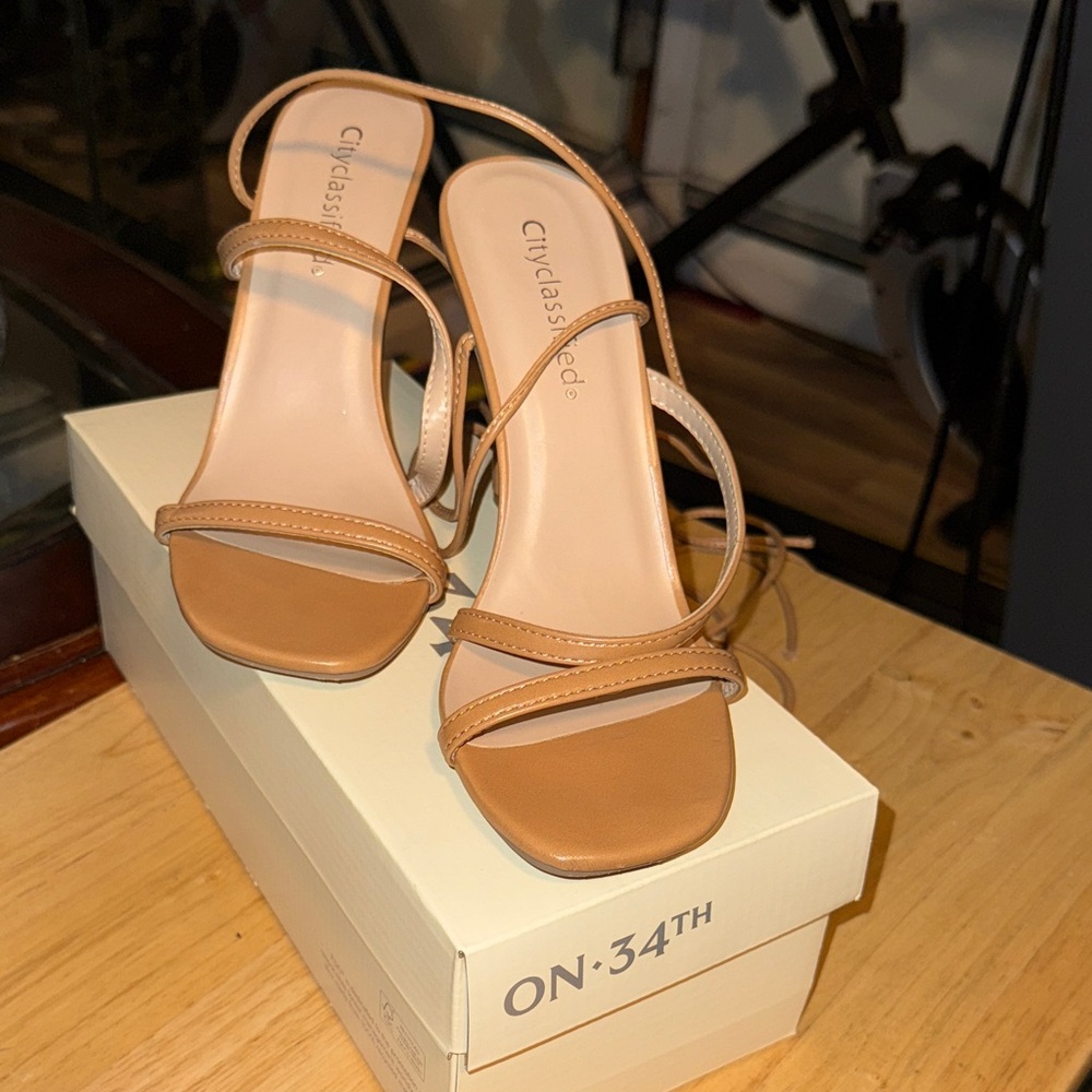 Cityclassified Brown Strappy Heels